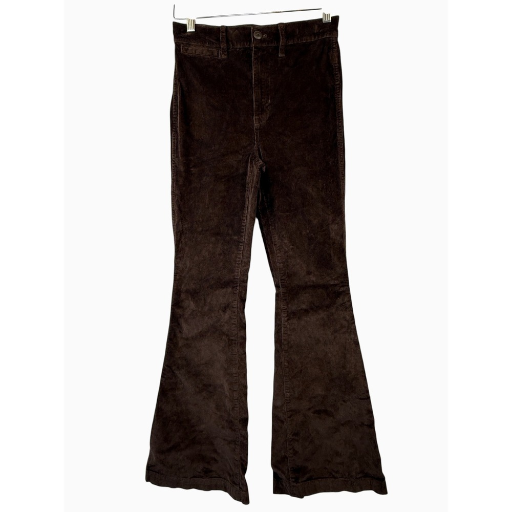 Madewell The Perfect Vintage Flare Corduroy Pants Size 26 Dark Coffee Brown - Picture 1 of 8